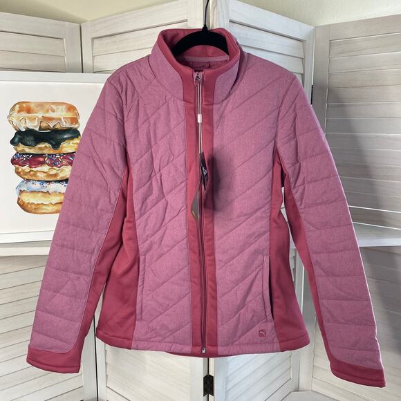 Puma primaloft pink zip up jacket size small NWT - Picture 5 of 12